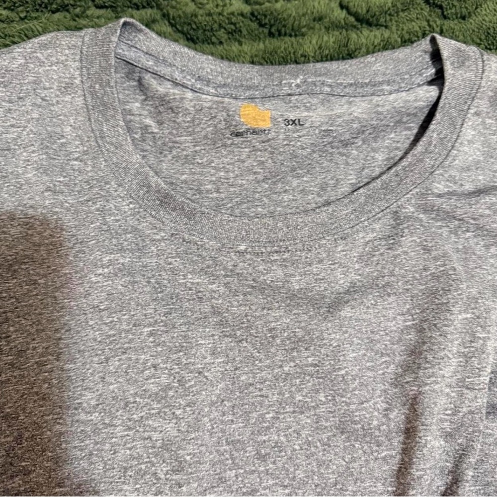 Gray Carhartt Long Sleeve Crew Neck T-Shirt Size 3XL Like New - Picture 1 of 2